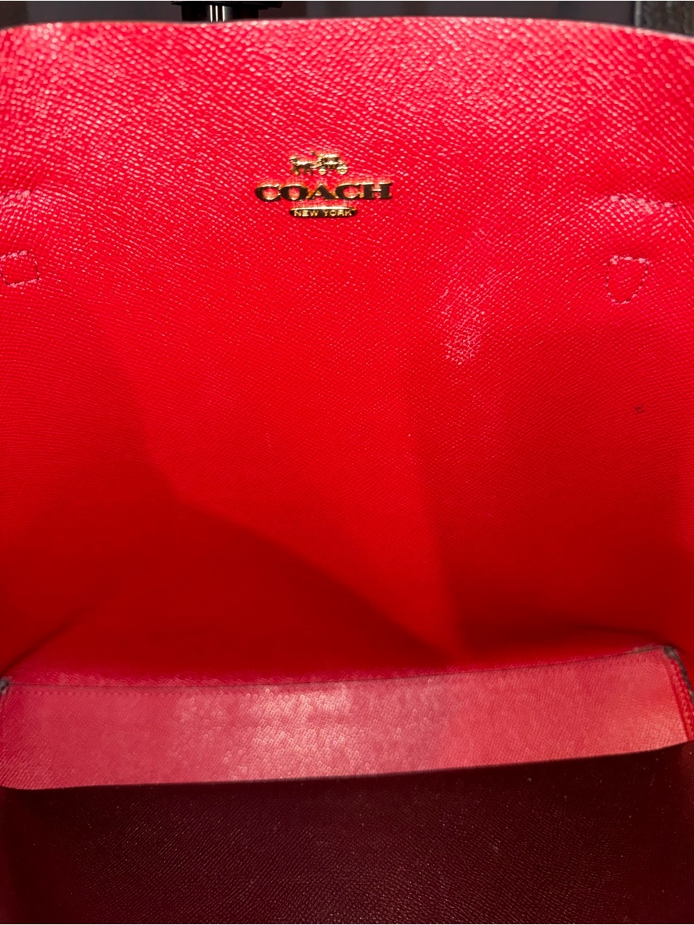 Coach Black Mollie with Red Interior Leather Tote Bag Used **PLEASE READ** - Picture 10 of 14